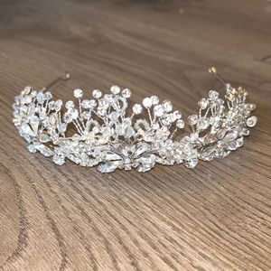 Handmade Rhinestone & Crystal Tiara Headband for Wedding/Prom/Homecoming